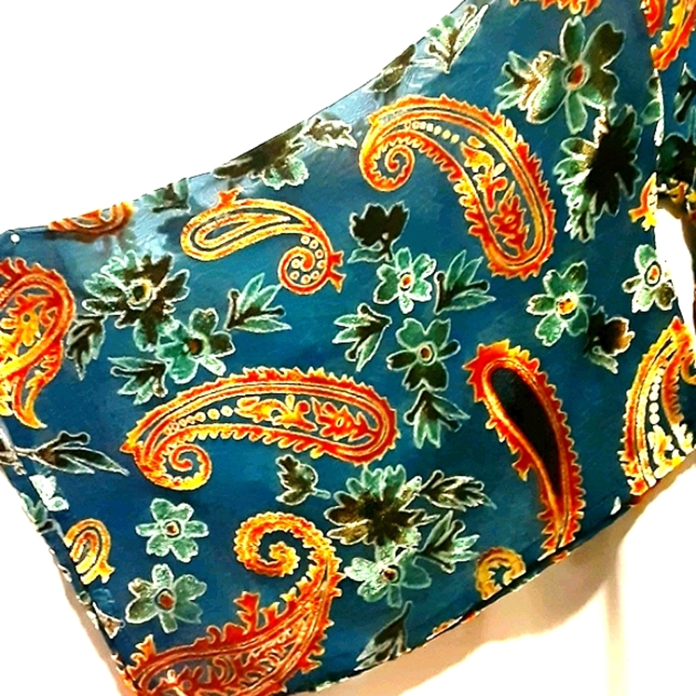 Flocked Paisley Bat Wing Jacket - S - Picture 3 of 4